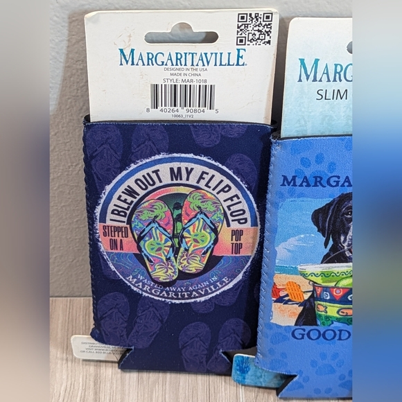 (4) New Margaritaville Can Coozies Regular And Slim Cans Jimmy Buffett - Picture 7 of 11
